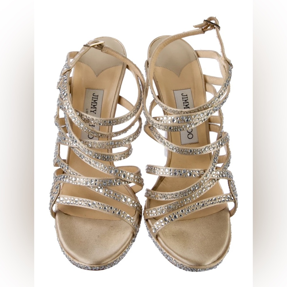 Jimmy Choo Valdia Crystal Sandals - Picture 3 of 12